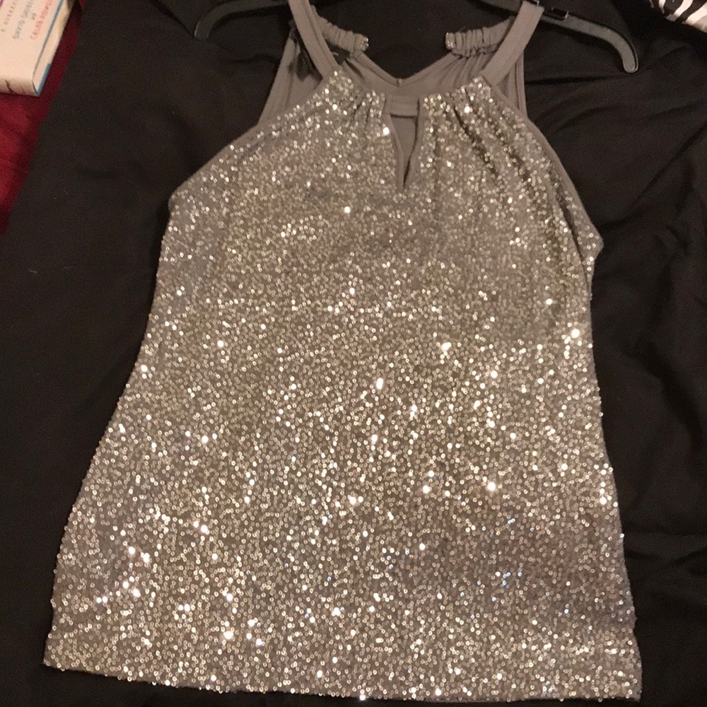 Inc sparkly top size medium